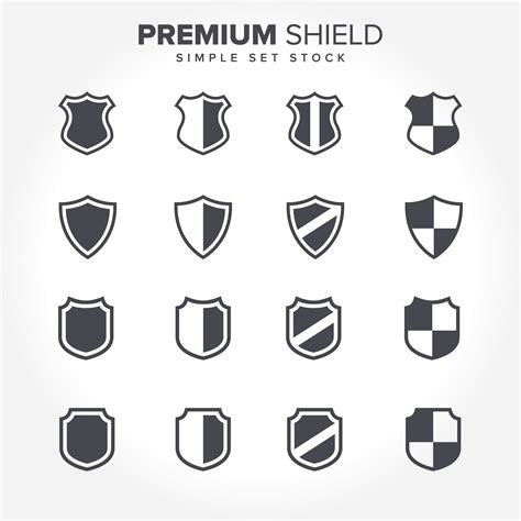 Shield Shape Icon Collection 1040246 Vector Art At Vecteezy