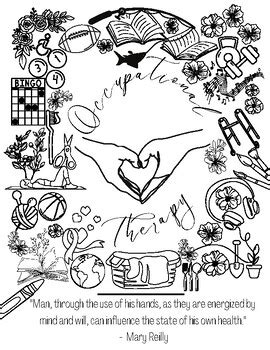OT Month/ Occupational Therapy Month Coloring by FUNctional Full Scope OT
