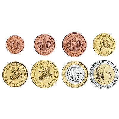 Sada Euro mincí Monako 2001 nunofi sk