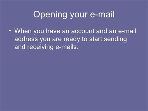Opening Your Email