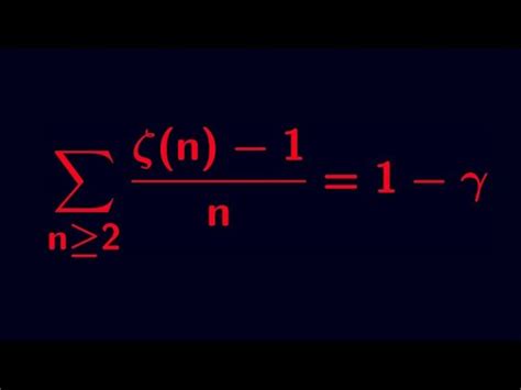 A Beautiful Riemann Zeta Series YouTube