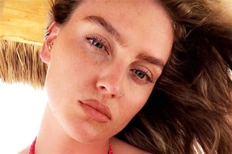 little mix s perrie edwards flashes boobs in minuscule bikini daily star