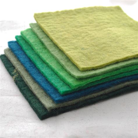Handmade 100 Wool Felt Sheets Approx 5mm Thick 6 Square Bundle