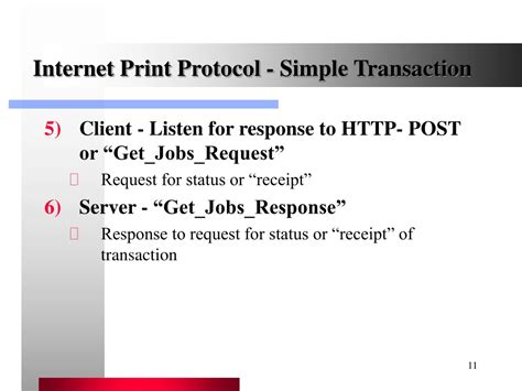 Ppt Ipp The Internet Print Protocol As A Facsimile Transmission