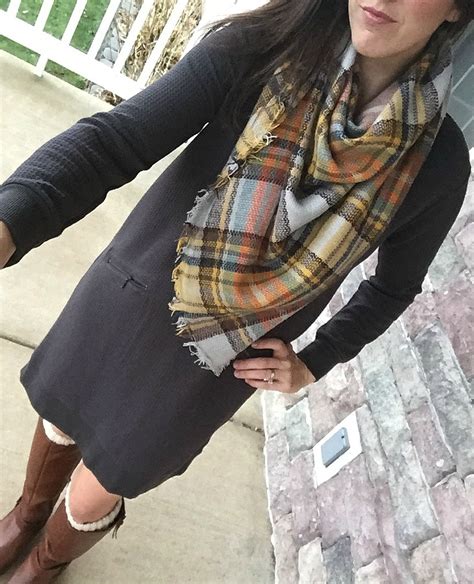 what i wore real mom style plaid scarf outfits realmomstyle momma