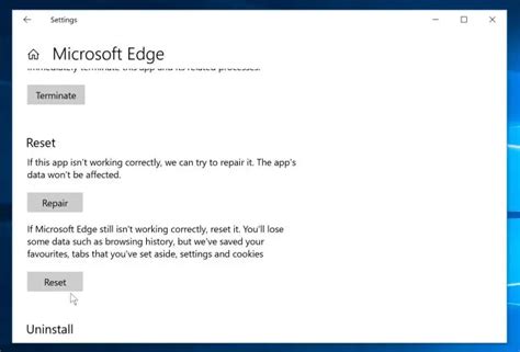 How To Reset Reinstall Microsoft Edge Browser In Windows 10
