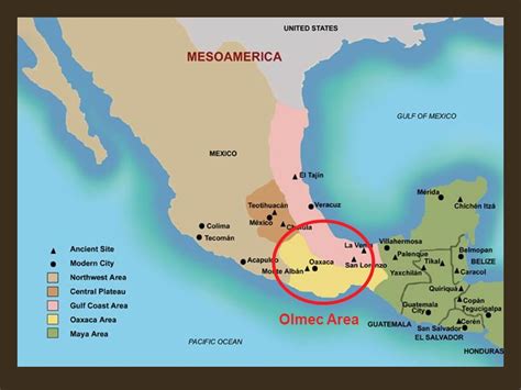 Olmec Mesoamerica Map