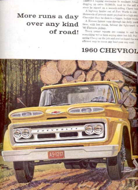 1960 Chevrolet Truck Magazine Ad 5060