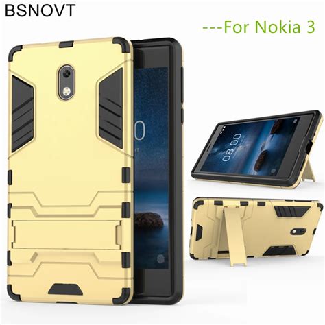 Bsnovt Sfor Phone Case Nokia 3 Cover Soft Rubber Plastic Kickstand