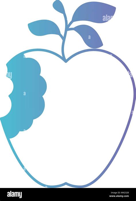 Bitten Apple Fresh Fruit Icon Stock Vector Image And Art Alamy