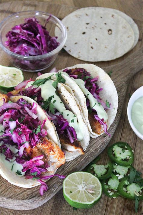 This search takes into account your taste preferences. Blackened Tilapia Tacos with Red Cabbage and Avocado Crema ...