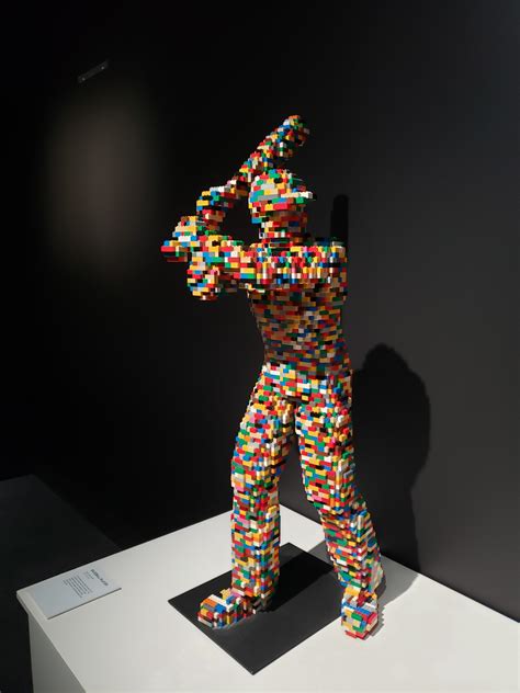 at the houston museum of natural science in the art of the brick lego exhibit there are some