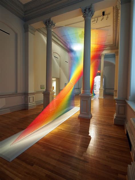 Vibrant Rainbow Installation Made With 60 Miles Of Thread Weaves