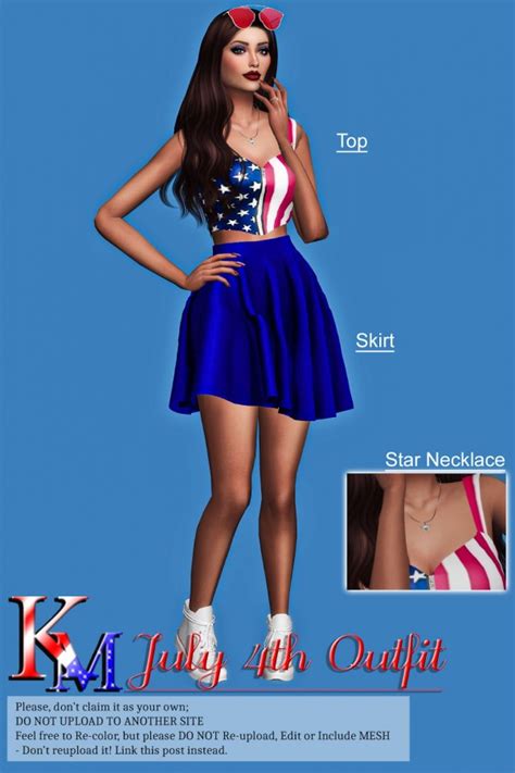 Km July 4th Outfit • Sims 4 Downloads