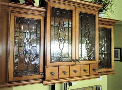Open and close cabinet doors in your home with ease with these cabinet door mechanisms. Beveled Cabinet Glass Inserts - Roy Residence ...