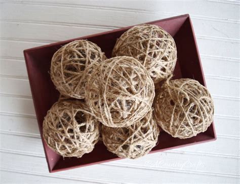 Diy Twine Balls Made With Jute Balloons And Glue Rope Crafts
