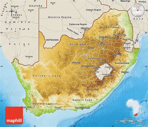 South Africa Relief Map Map Of Africa