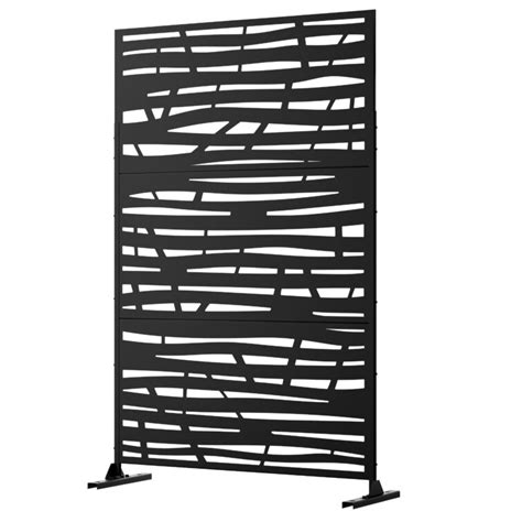 fency 6 5 ft h x 4 ft w privacy screen metal fence panel and reviews wayfair