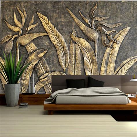 Gold Bird Wallpaper Of Paradise Sculpture Home Decor