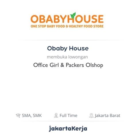 Softex indonesia dengan kualifikasi sebagai berikut. Lowongan Kerja Office Girl & Packers Olshop di Obaby House ...