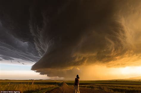 Man Photographs Wife In Front Of Epic Tornadoes Hurricanes And