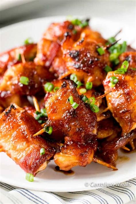 Bbq Bacon Wrapped Chicken Bites The Shortcut Kitchen