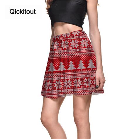 qickitout skirts high quality fashion sexy slim women s snow simple red festival tree skirts