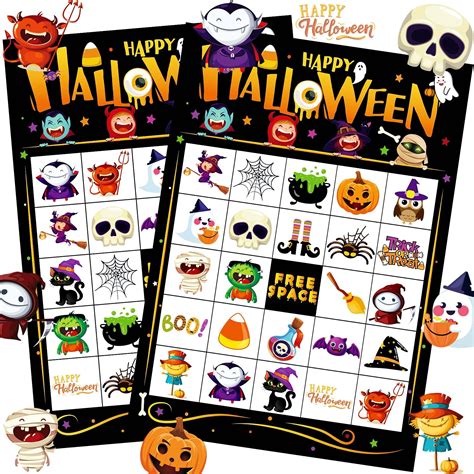 Buy Halloween Bingo Game Halloween Party Games For Kids 24 Players