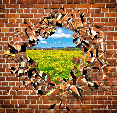 Exploding Brick Wall Stock Photos Pictures And Royalty Free Images Istock