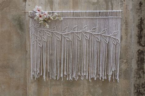 Macrame Wall Hanging Headbord Boho Curtain Shabby Chic Wall Etsy