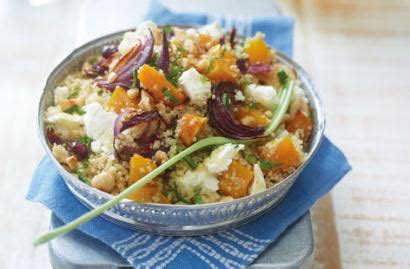 Mediterranean couscous salad with raw squash and feta. South African Couscous Salad With Butternut Squash and ...