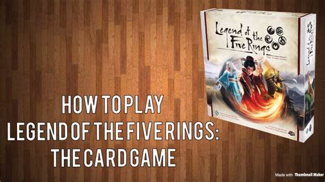 How To Play Legend Of The Five Rings The Card Game Youtube
