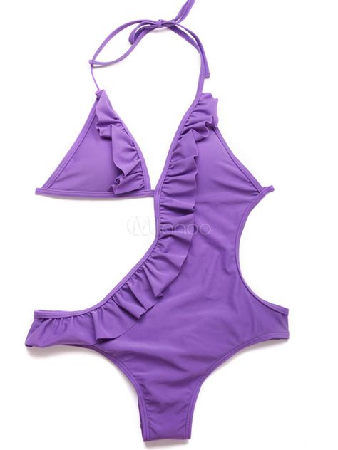 Ruffles Push Up Monokini Swimsuits