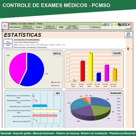 Planilha De Controle Dos Exames M Dicos Ocupacionais Pcmso Hot