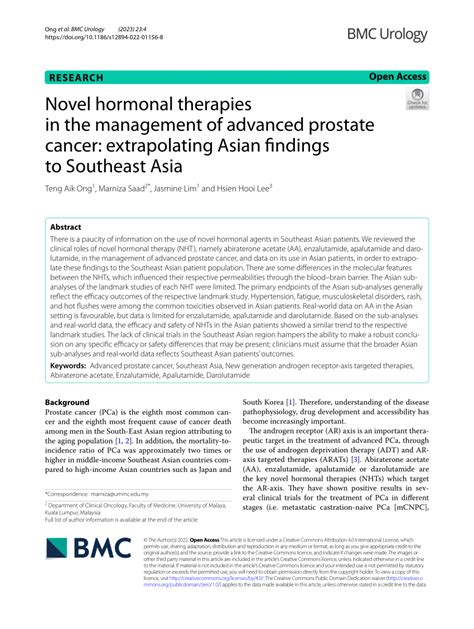 Pdf Novel Hormonal Therapies In The Management Of Advanced Prostate Cancer Extrapolating