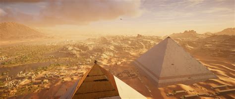908212 Video Games Assassins Creed Origins Landscape Pyramids Of