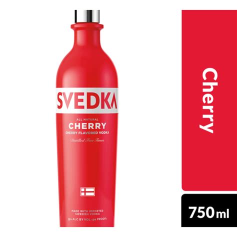 Svedka Cherry Flavored Vodka 750 Ml Bottle 70 Proof