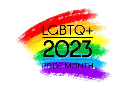 Lgbtq 2023 Pride Month Logo Stock Illustration Illustration Of Label