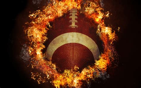 Download Wallpapers American Football 4k Nfl Ball Fire Art For