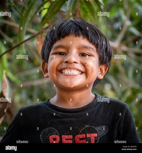 Portrait Of Young Hispanic Boy In Guatemalan Village Stock Photo Alamy