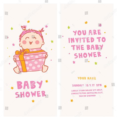 Baby Shower Invitations For Girl 19 Examples Illustrator Word