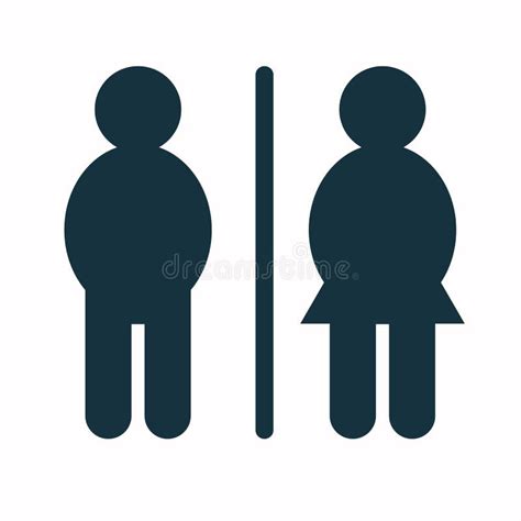 Simple Basic Sign Icon Male And Female Toilet Vector Illustration