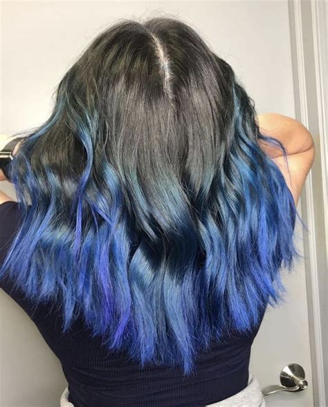 Neon Blue Long Hair Styles Hair Styles Hair Color