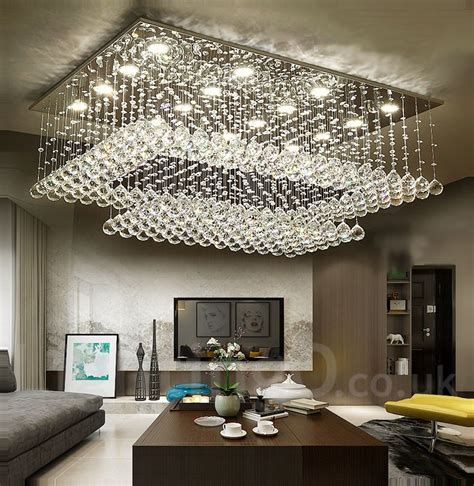 Modern Led Crystal Ceiling Pendant Light Indoor Chandeliers Home