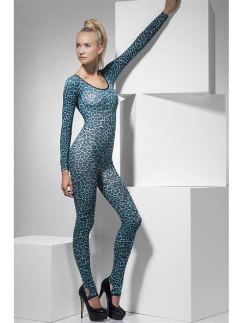 Women S Leopard Print Bodysuit Print Bodysuit Blue Bodysuit Spandex