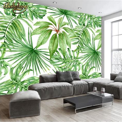 Beibehang Banana Leafy Plants Wallpaper For Living Room Bedroom Mural