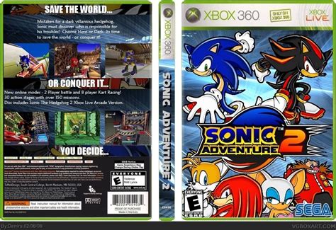 Sonic Adventure 2 Xbox 360 Box Art Cover By Deniru