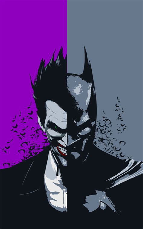 1600x2560 4k Batman And Joker Minimalist 1600x2560 Resolution Wallpaper