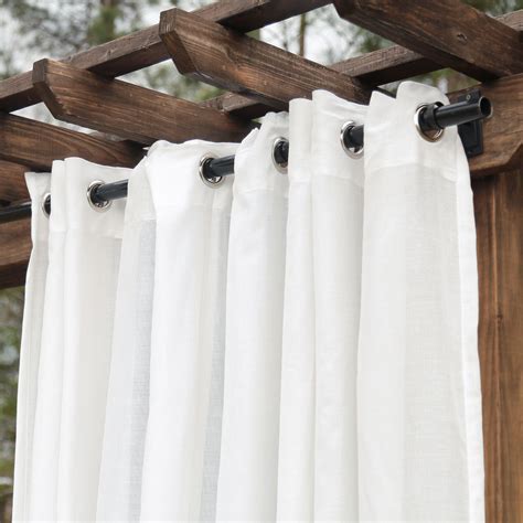 Tempotest Sheer White Extrawide Outdoor Curtain Tempotest Outdoor