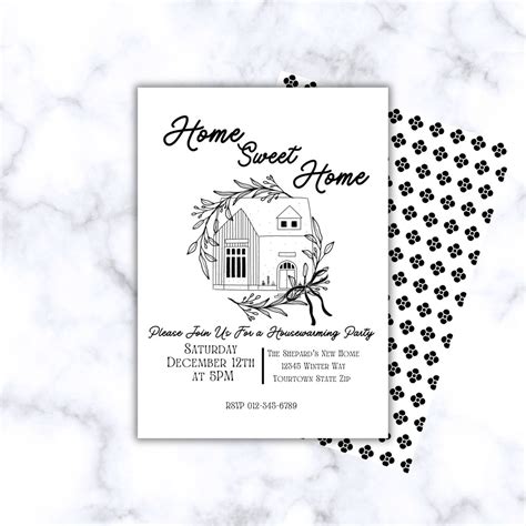 Editable Modern House Warming Party Invite Open House Party Etsy